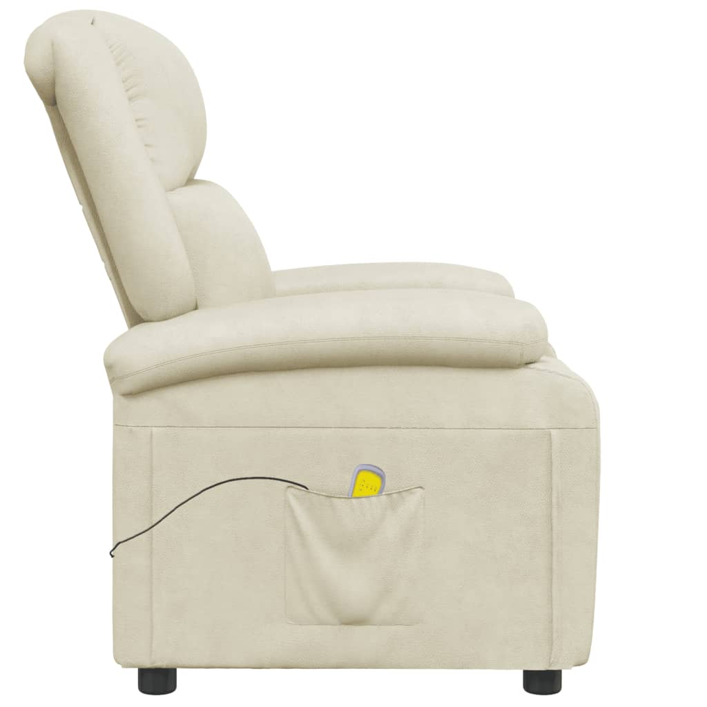 Massagestoel kunstleer crèmekleurig – afbeelding 4