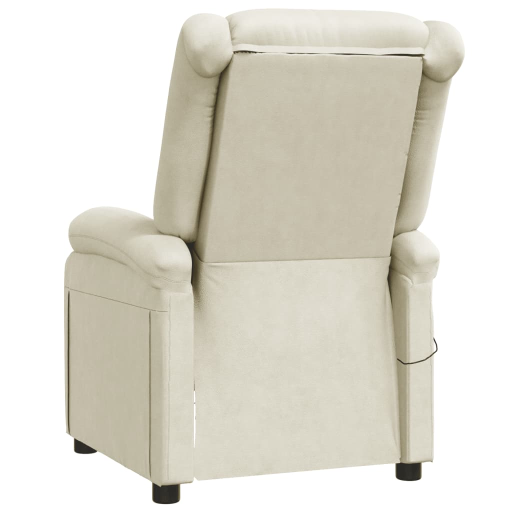 Massagestoel kunstleer crèmekleurig – afbeelding 5
