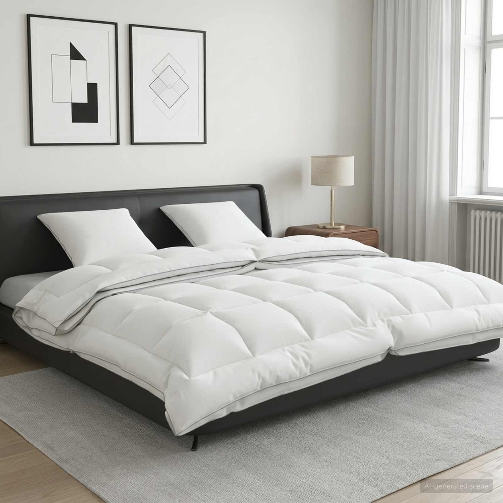 Dekbed en Kussen Set 3 st 200x200 cm 4 seizoenen 200+300 GSM