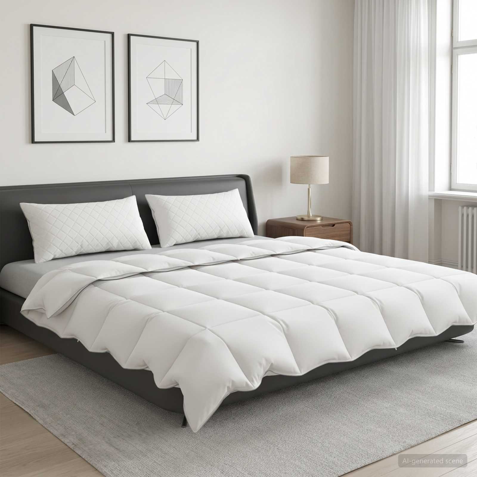 90% ganzen dons dekbedset FULDA 3 st 200 x 240 cm Zomer 100 GSM – afbeelding 1