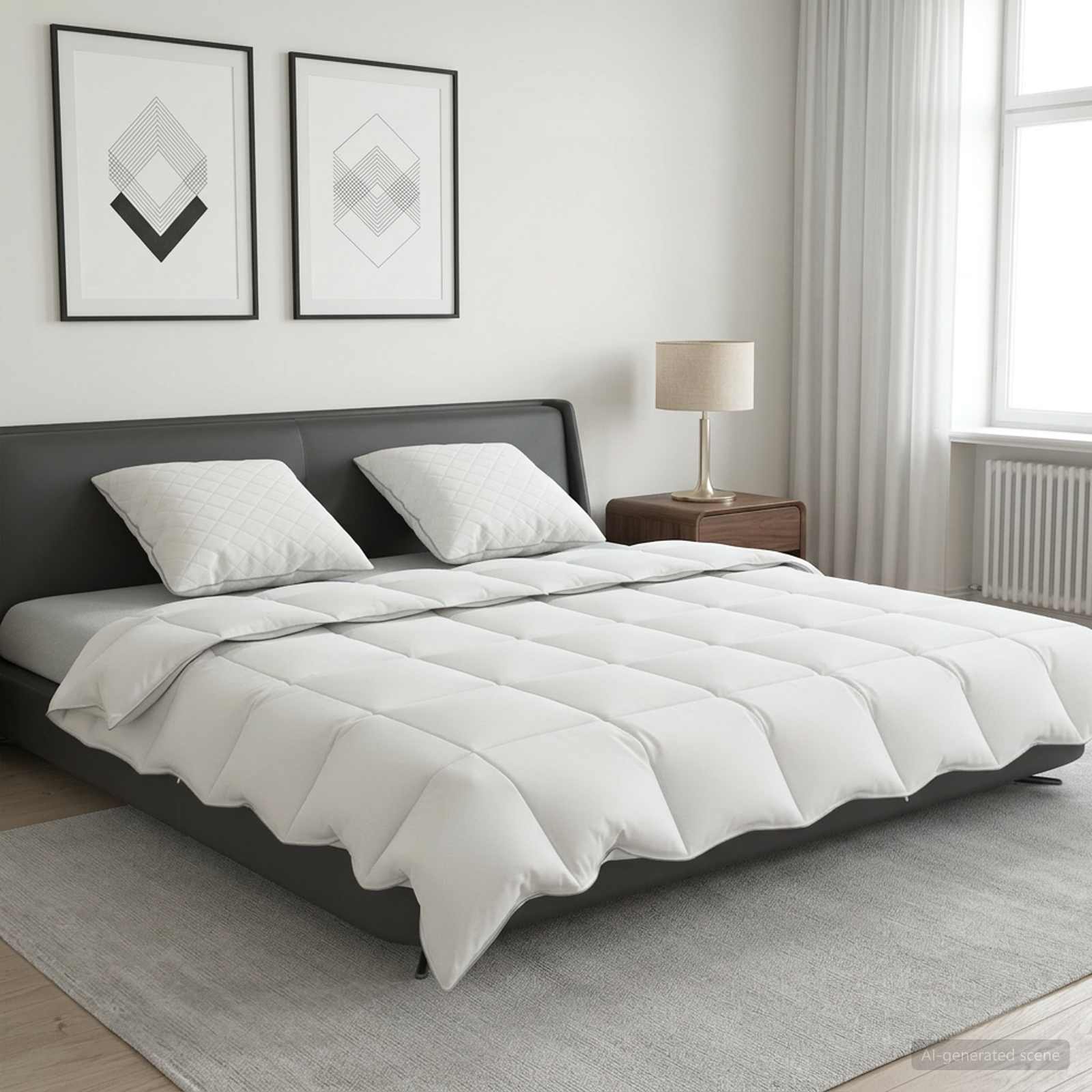 90% ganzen dons dekbedset FULDA 3 st 220 x 260 cm Zomer 100 GSM – afbeelding 1