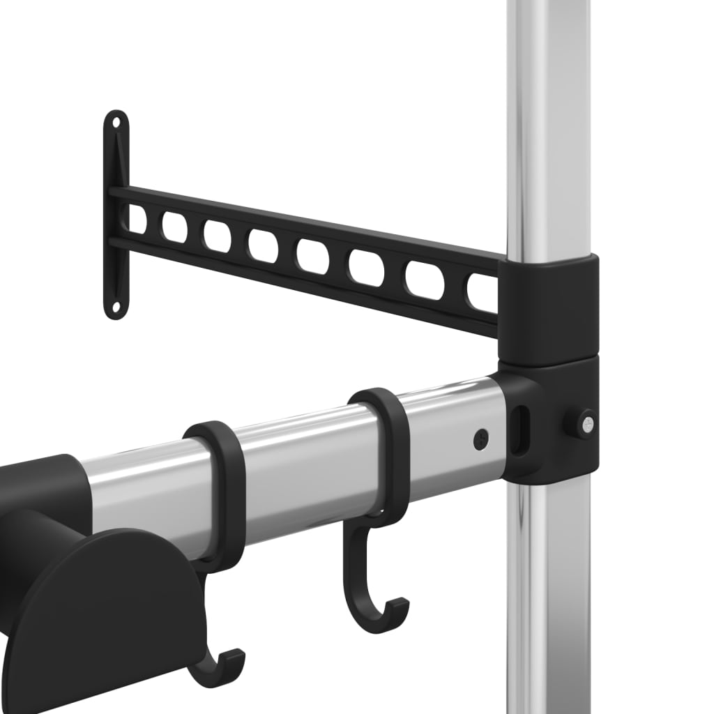Tuinrek met 3 schappen telescopisch aluminium zilverkleurig – afbeelding 6