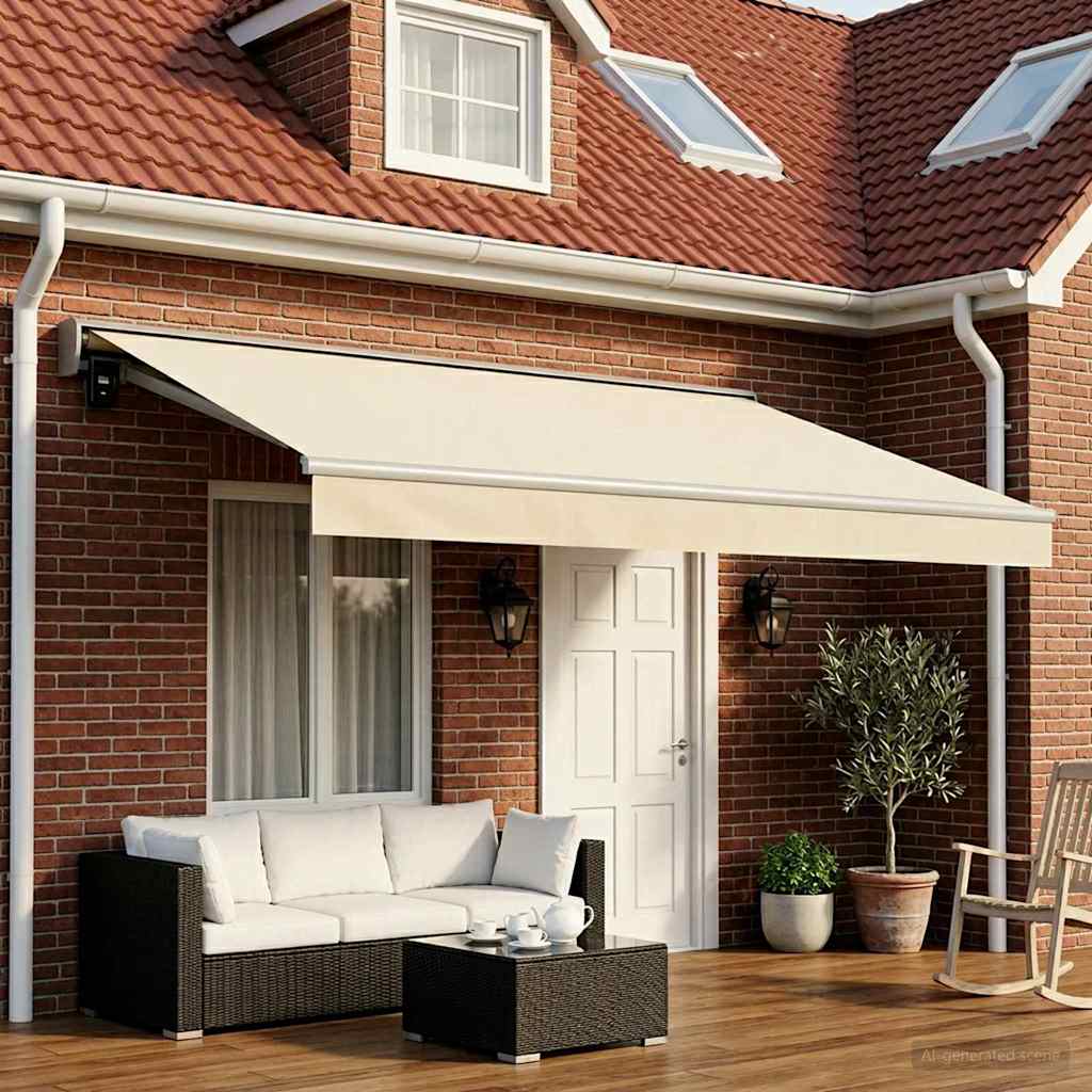 Vervangingsdoek voor zonnescherm Crèmekleurig 500 × 300 cm