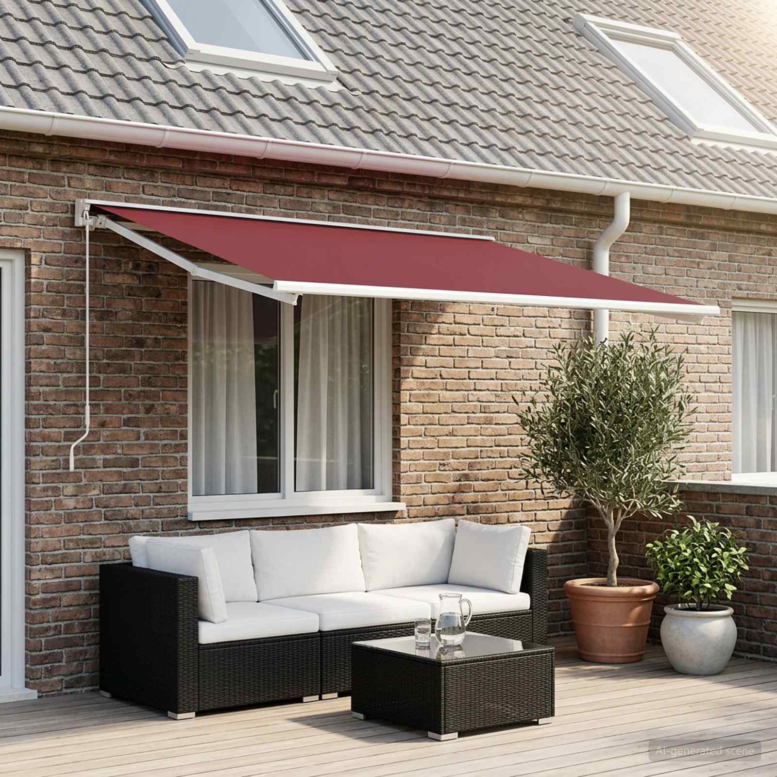 Vervangingsdoek voor zonnescherm Bordeaux Rood 300 x 250 cm