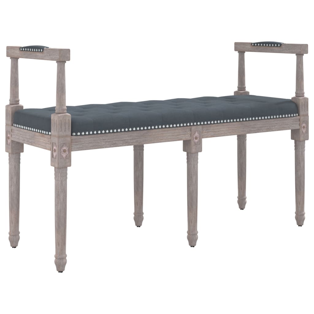 Bankje 110x40x70 cm fluweel donkergrijs – afbeelding 2