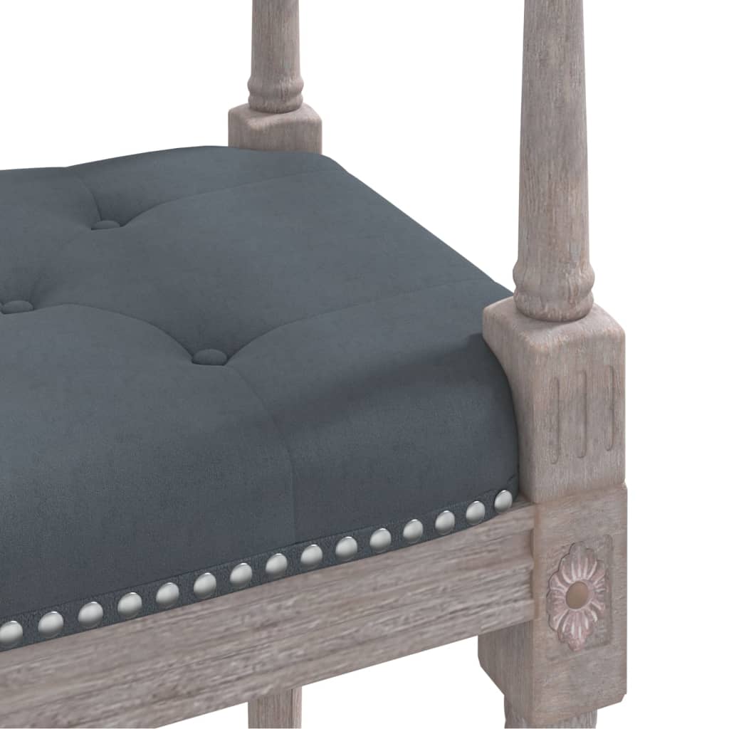 Bankje 110x40x70 cm fluweel donkergrijs – afbeelding 5