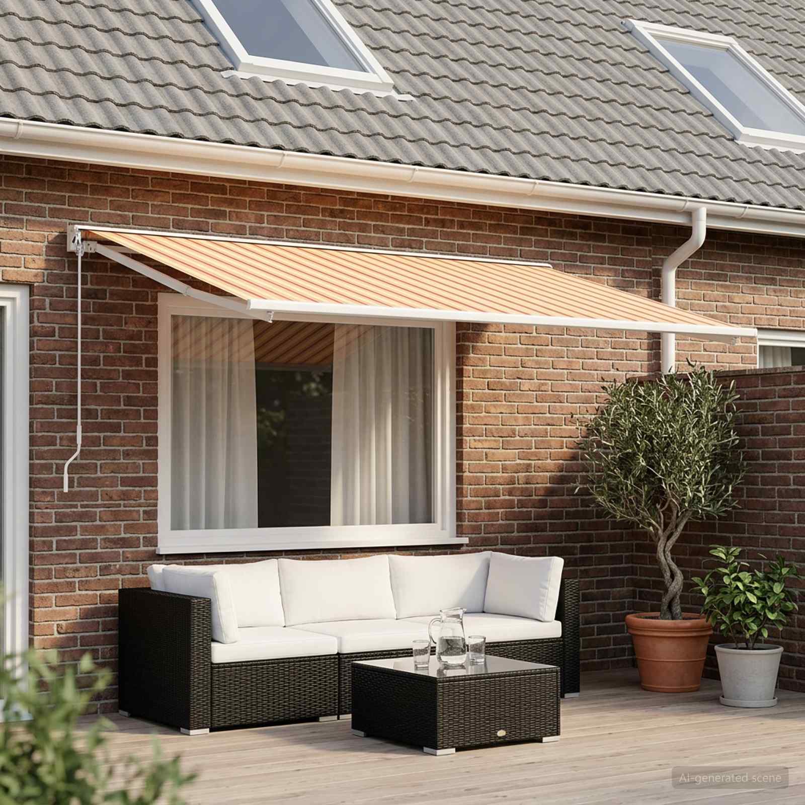 Vervangingsdoek voor zonnescherm Multikleur 300 x 250 cm – afbeelding 1