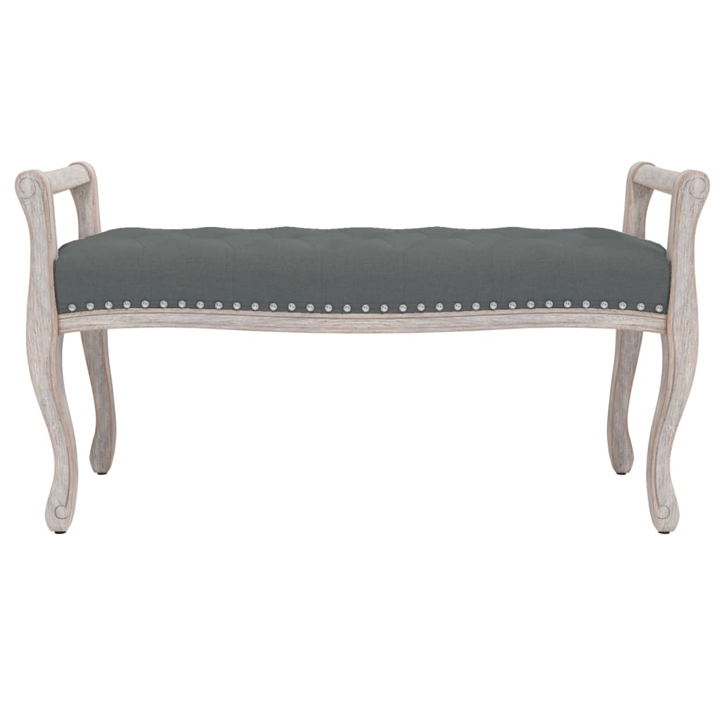 Bankje 110x45x60 cm stof donkergrijs – afbeelding 3