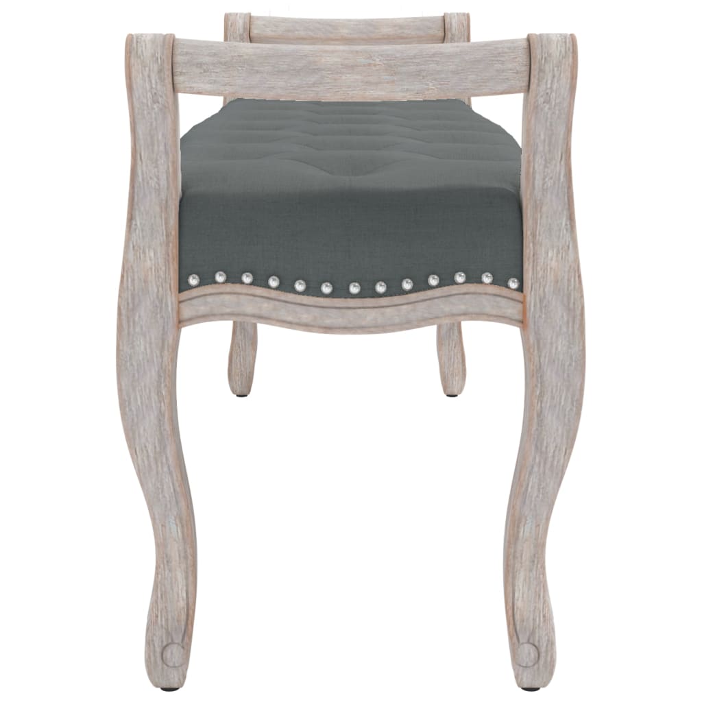Bankje 110x45x60 cm stof donkergrijs – afbeelding 4