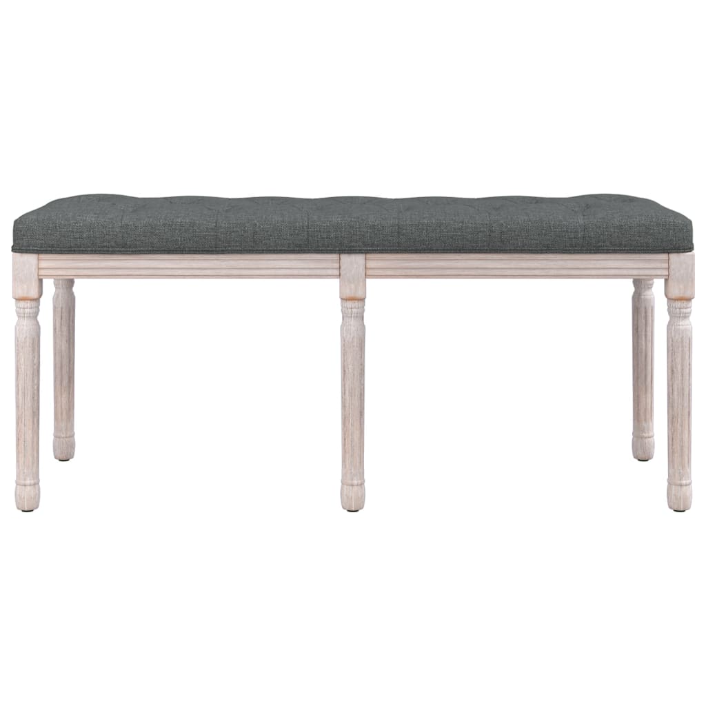 Bankje 110x40x49 cm stof donkergrijs – afbeelding 3