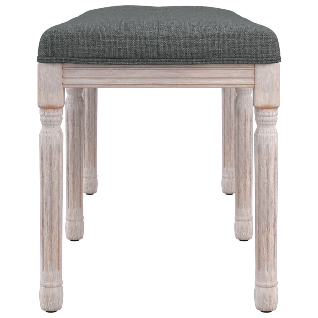 Bankje 110x40x49 cm stof donkergrijs – afbeelding 4