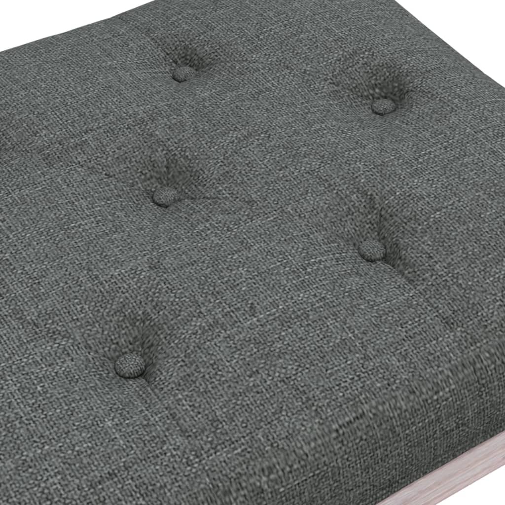 Bankje 110x40x49 cm stof donkergrijs – afbeelding 5