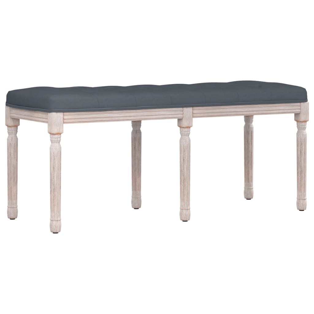 Bankje 110x40x49 cm fluweel donkergrijs – afbeelding 2