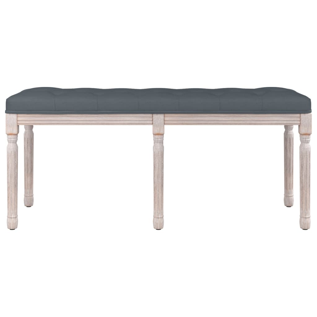 Bankje 110x40x49 cm fluweel donkergrijs – afbeelding 3