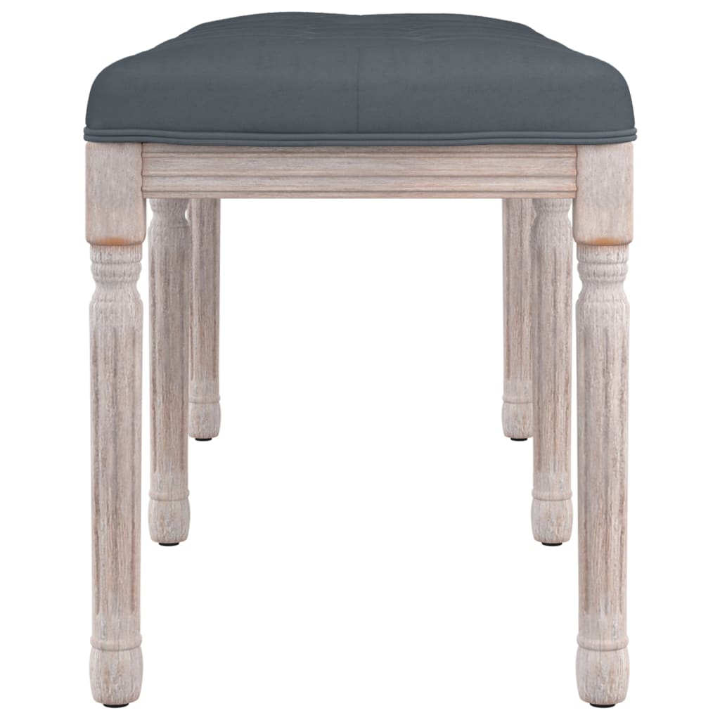 Bankje 110x40x49 cm fluweel donkergrijs – afbeelding 4