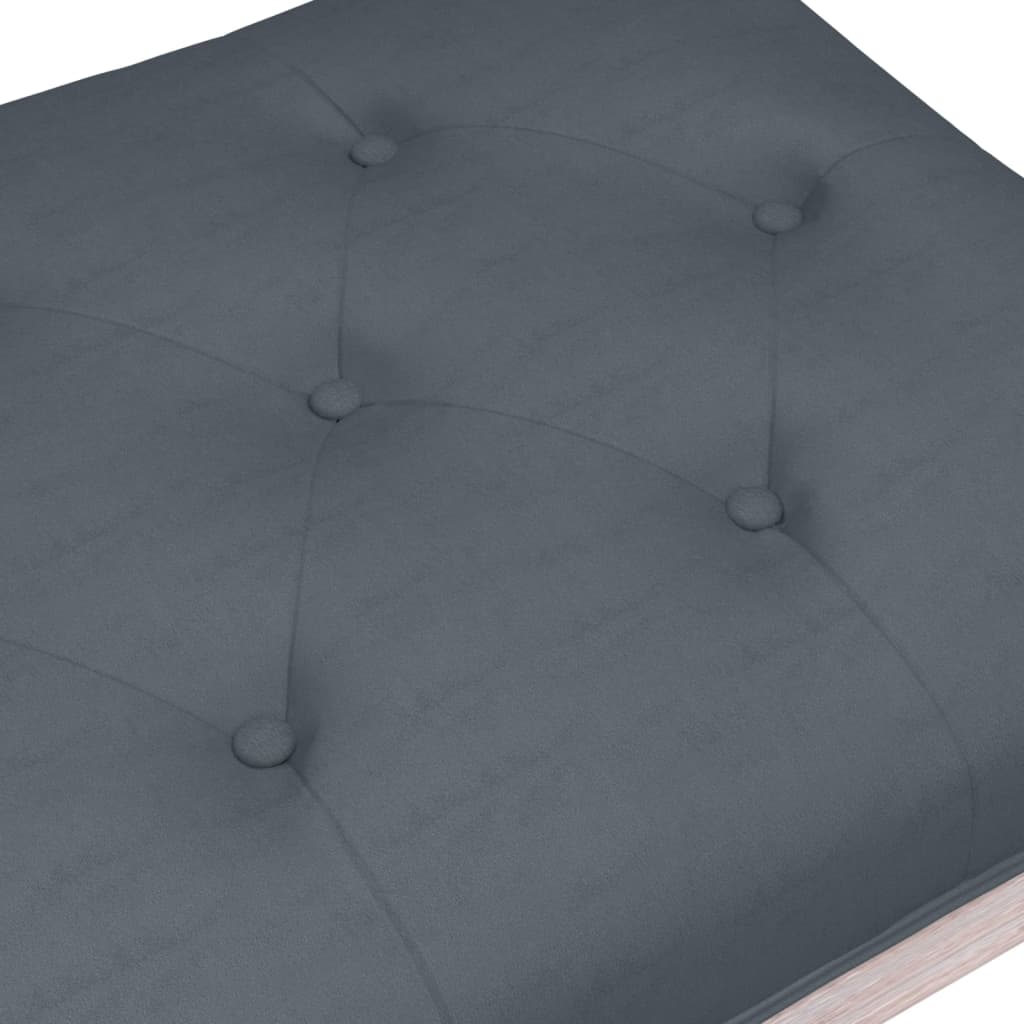 Bankje 110x40x49 cm fluweel donkergrijs – afbeelding 5
