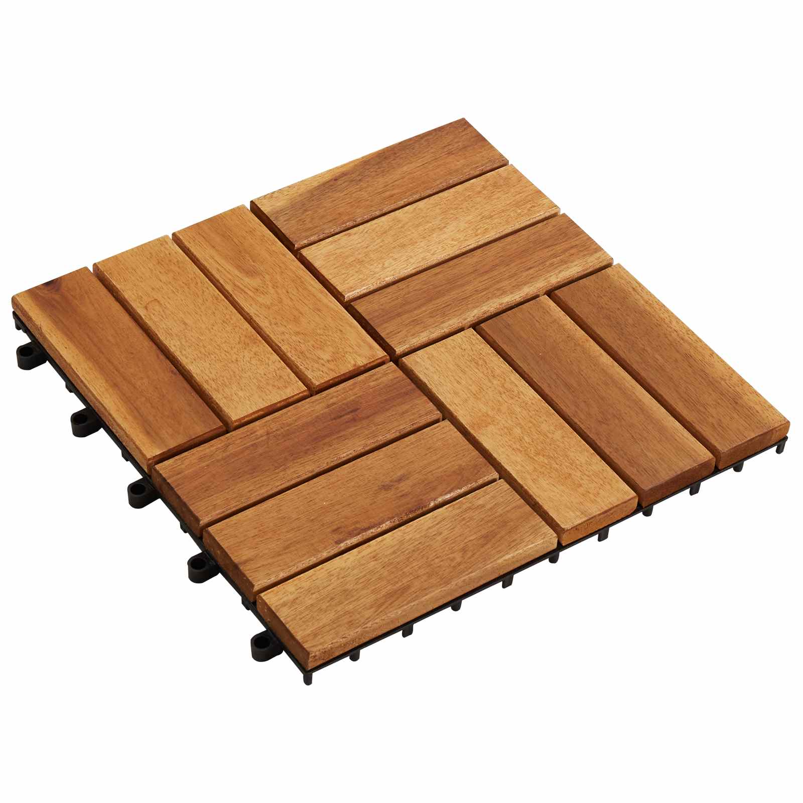 Terras Tegel 20 pcs Bruin 30 x 30 cm Acacia Hardhout