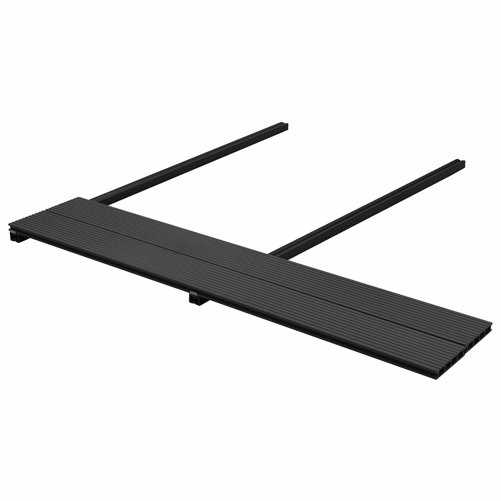 Terrasplank 48 pcs Zwart WPC – afbeelding 1
