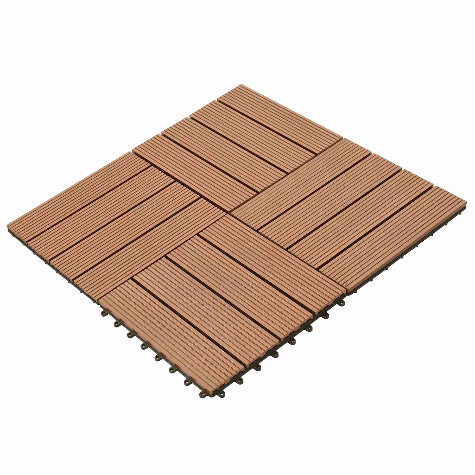 Terras Tegel 22 pcs Bruin 30 x 30 cm WPC