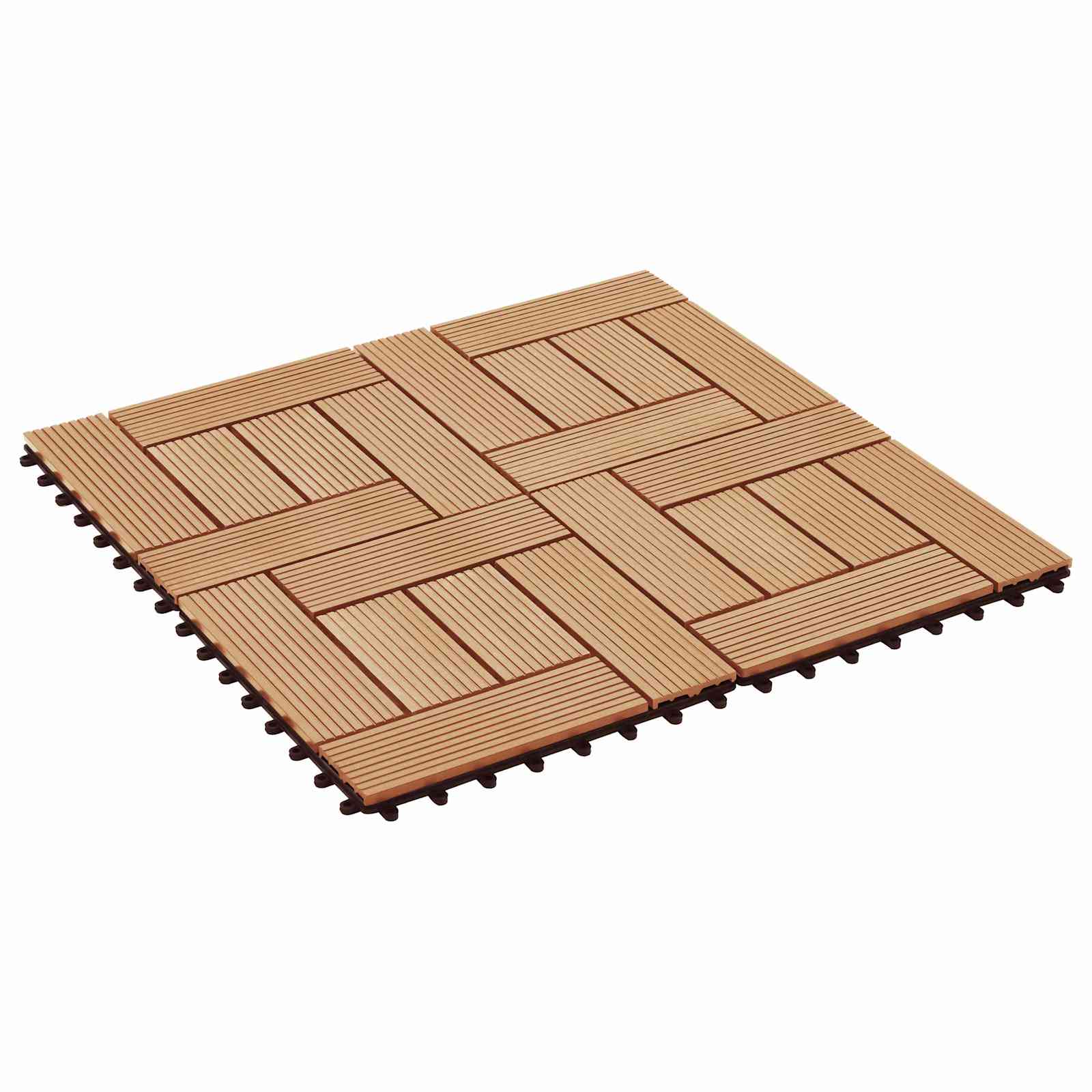 Terras Tegel 22 pcs Teakhout 30 x 30 cm WPC – afbeelding 1