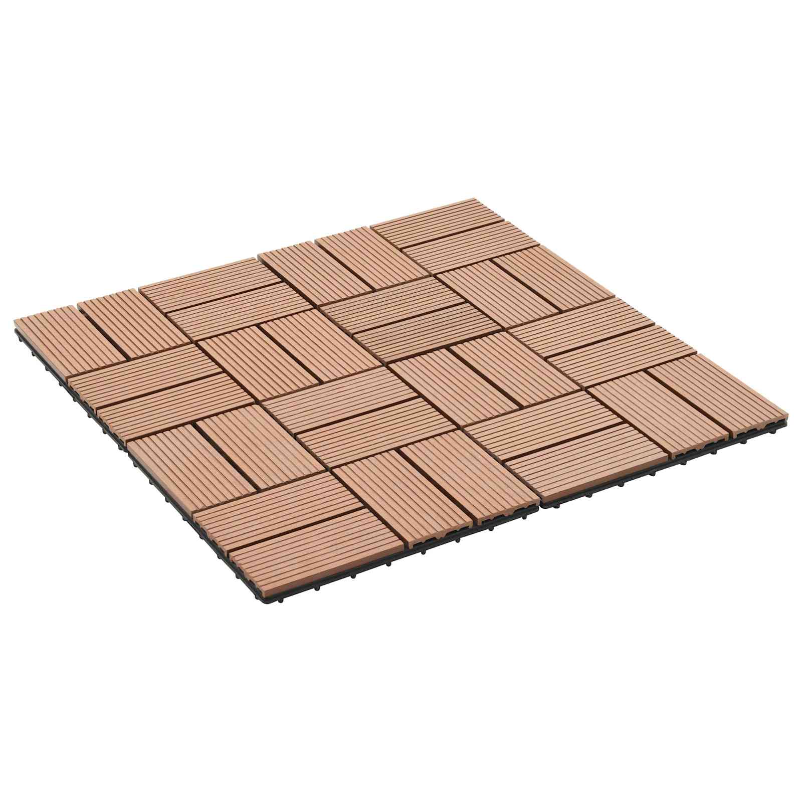 Terras Tegel 22 pcs Bruin 30 x 30 cm WPC