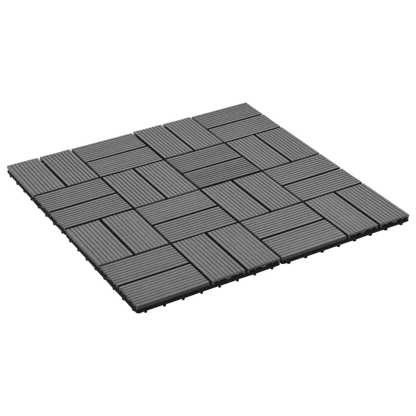 Terras Tegel 22 pcs Grijs 30 x 30 cm WPC