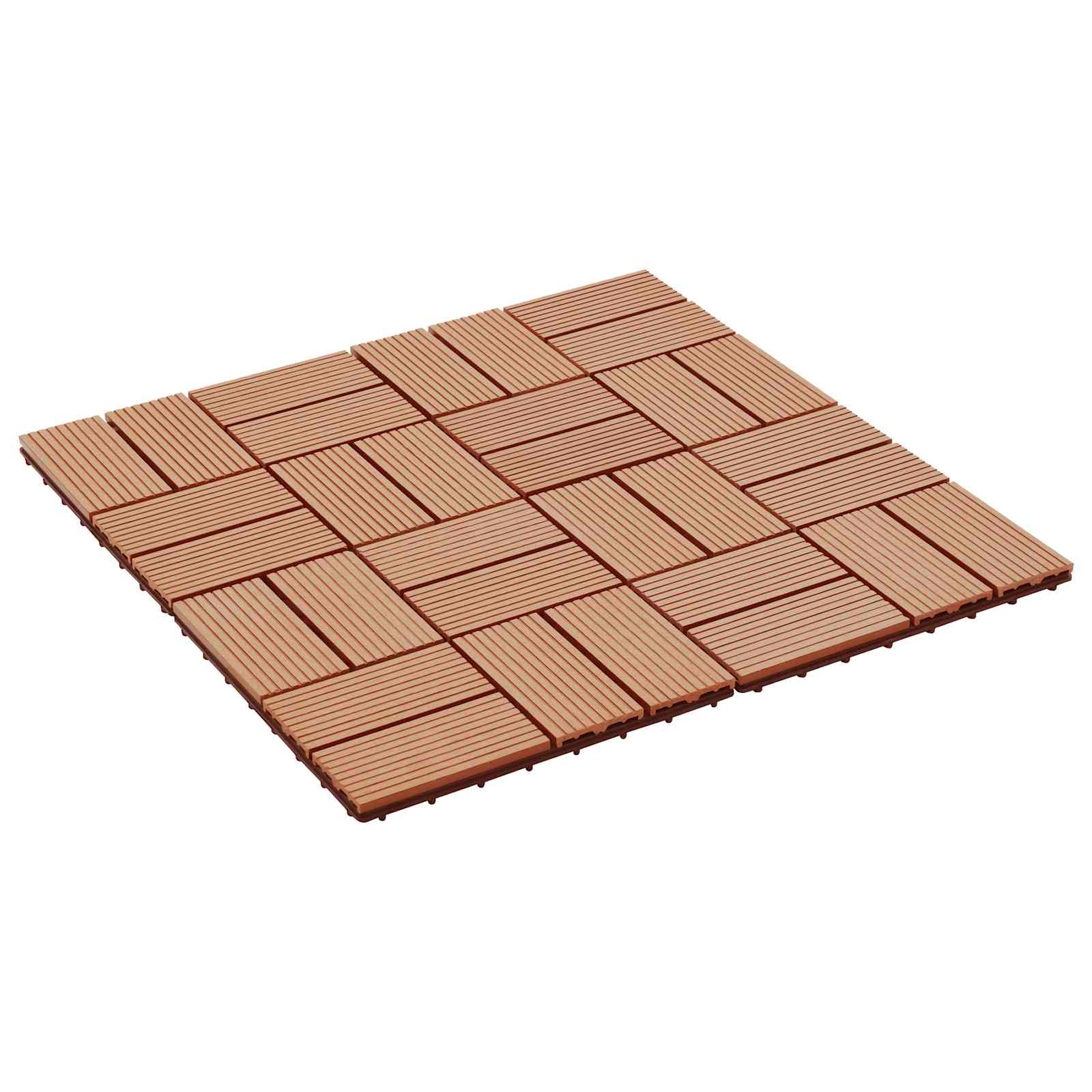 Terras Tegel 22 pcs Teakhout 30 x 30 cm WPC – afbeelding 1
