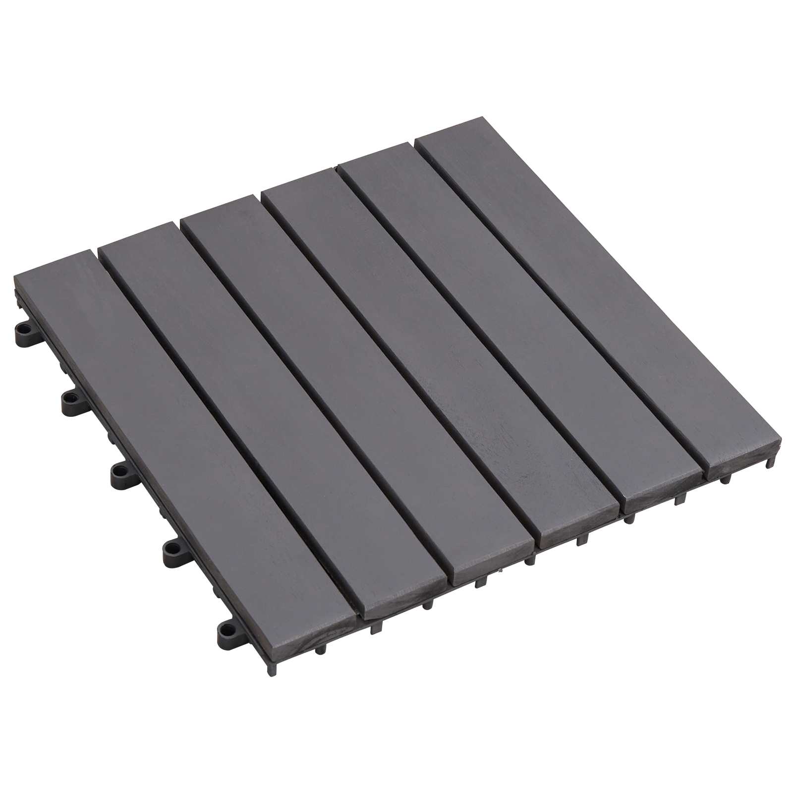 Terras Tegel 20 pcs Grijs 30 x 30 cm Acacia Hardhout – afbeelding 1