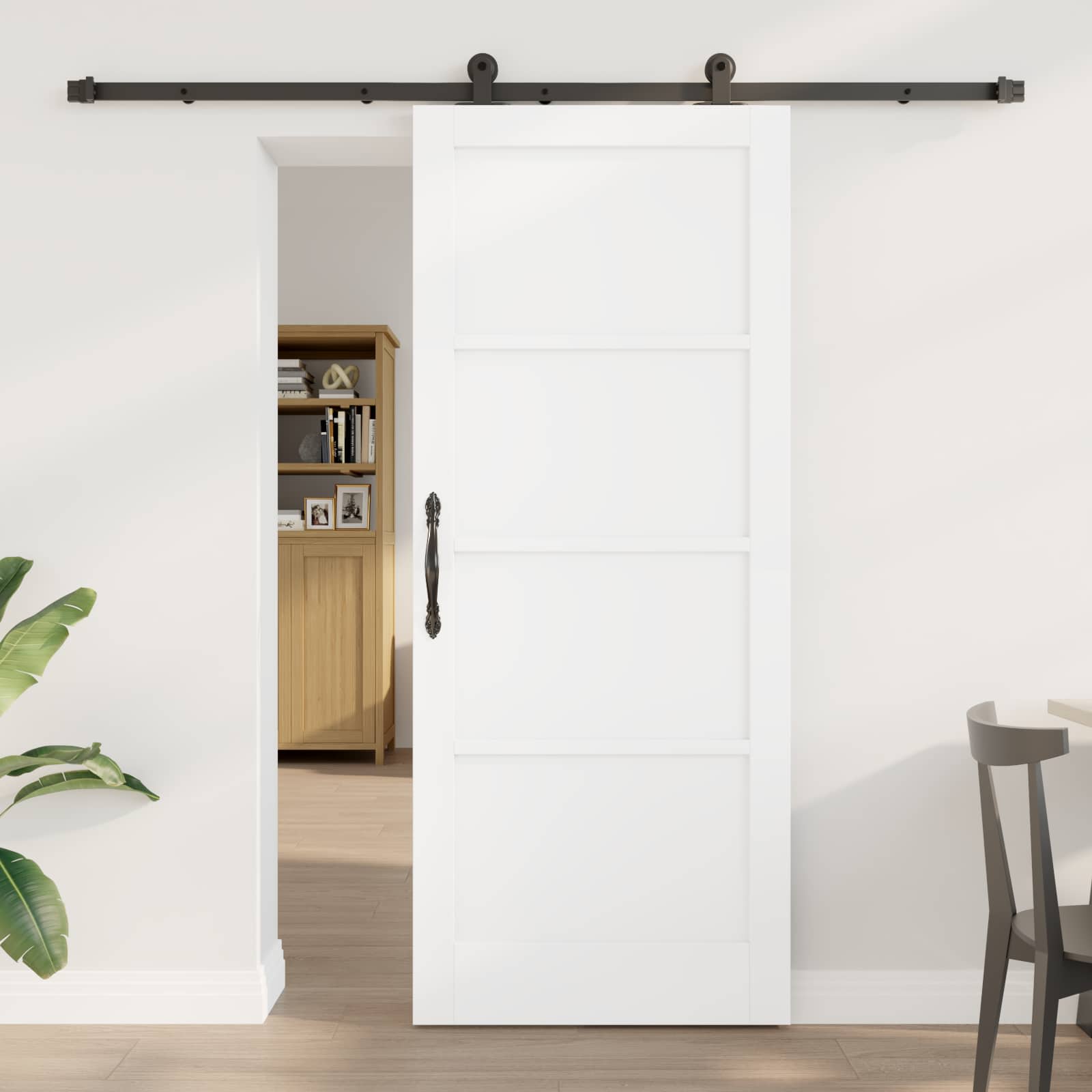 Schuifdeur ORKDAL Wit 83 x 202 cm Massief grenenhout
