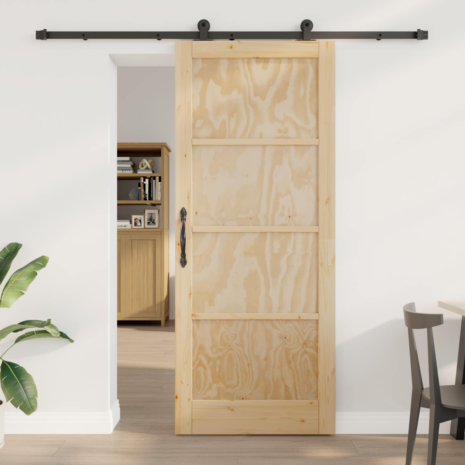 Schuifdeur ORKDAL Naturel 86 x 211 cm Massief grenenhout