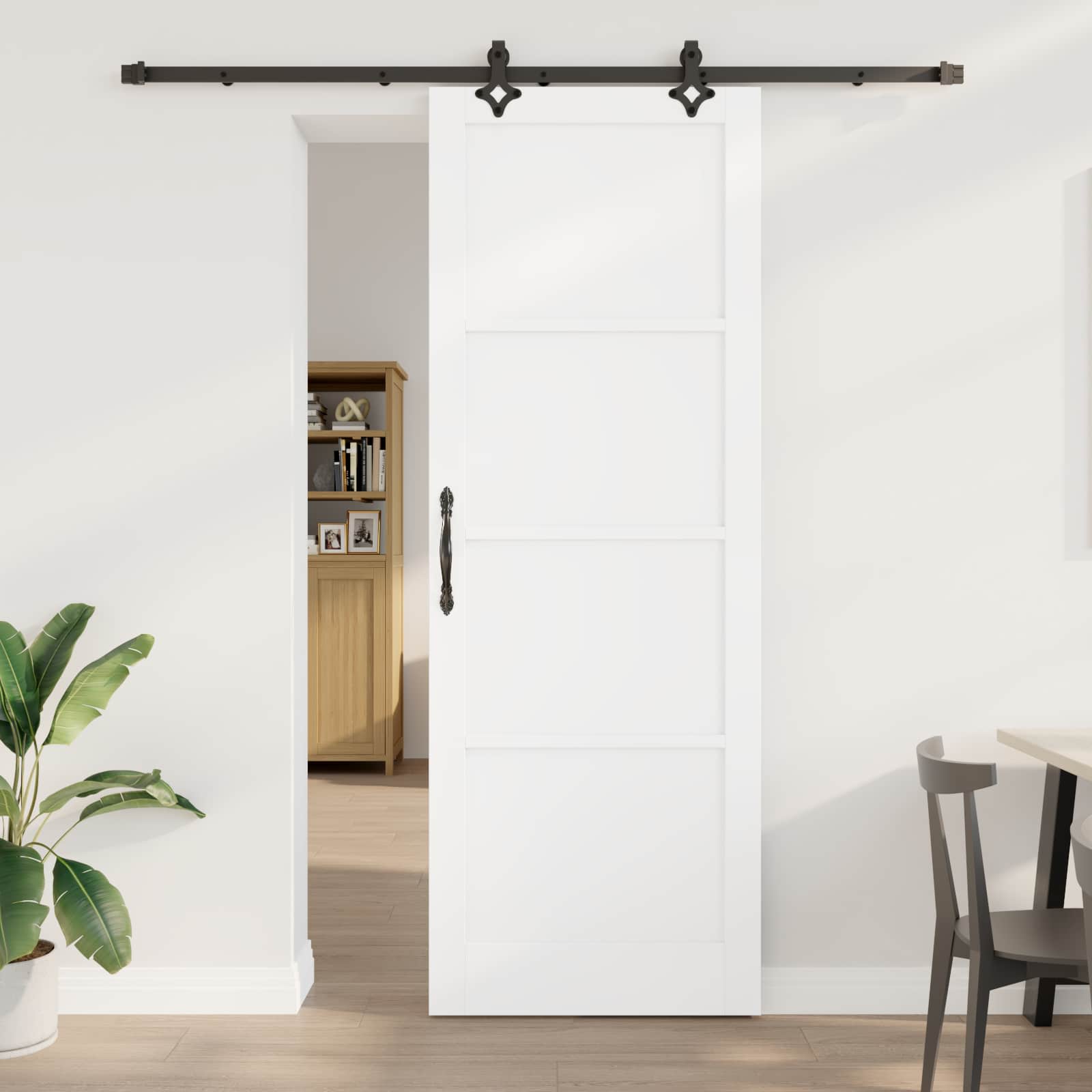 Schuifdeur ORKDAL Wit 83 x 232 cm Massief grenenhout
