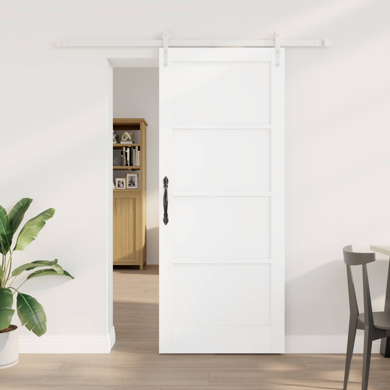 Schuifdeur ORKDAL Wit 83 x 202 cm Massief grenenhout