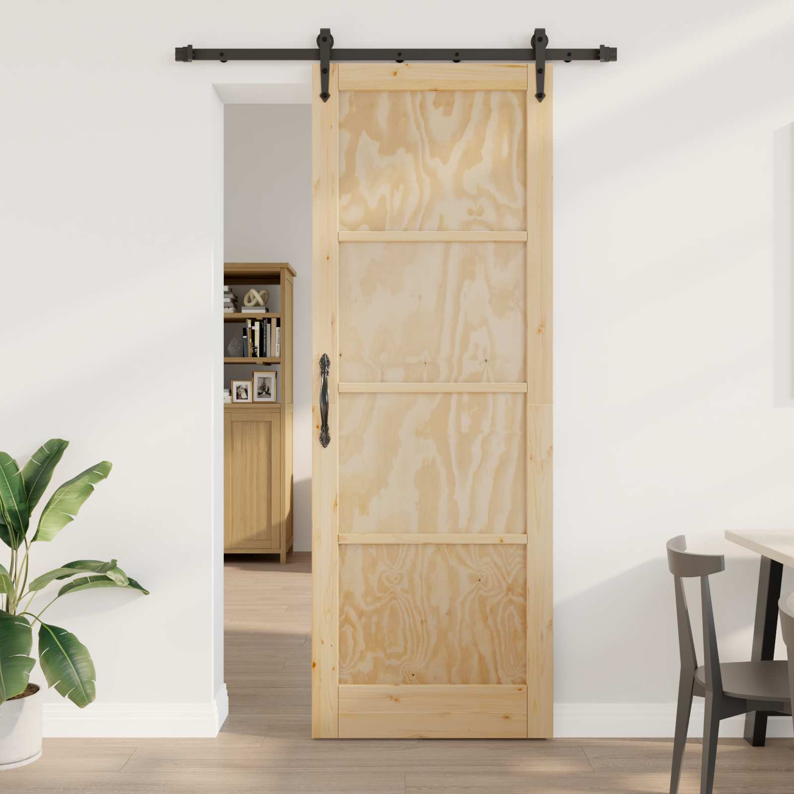 Schuifdeur ORKDAL Naturel 83 x 232 cm Massief grenenhout