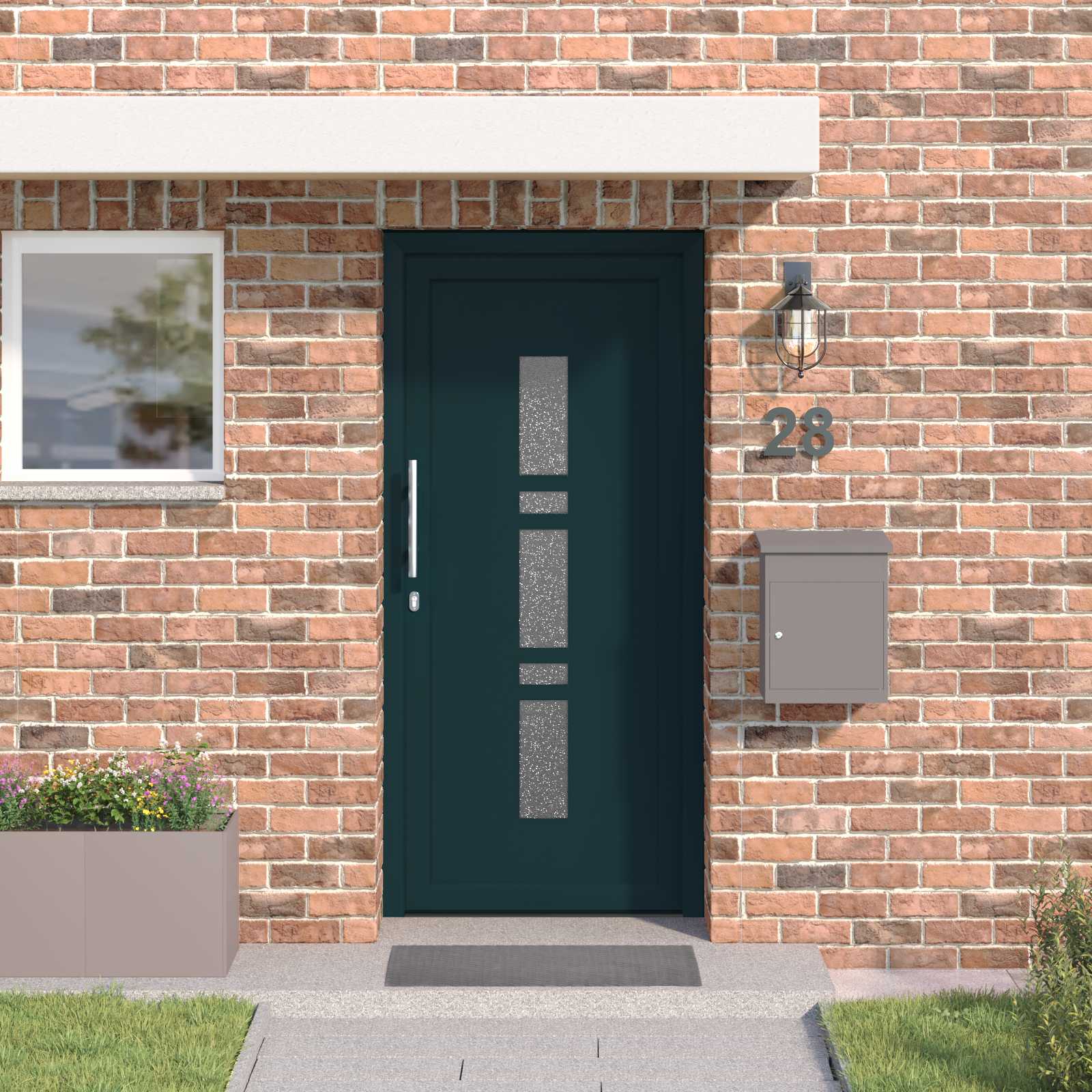 Voordeur Antracietkleurig 98 x 208 cm PVC