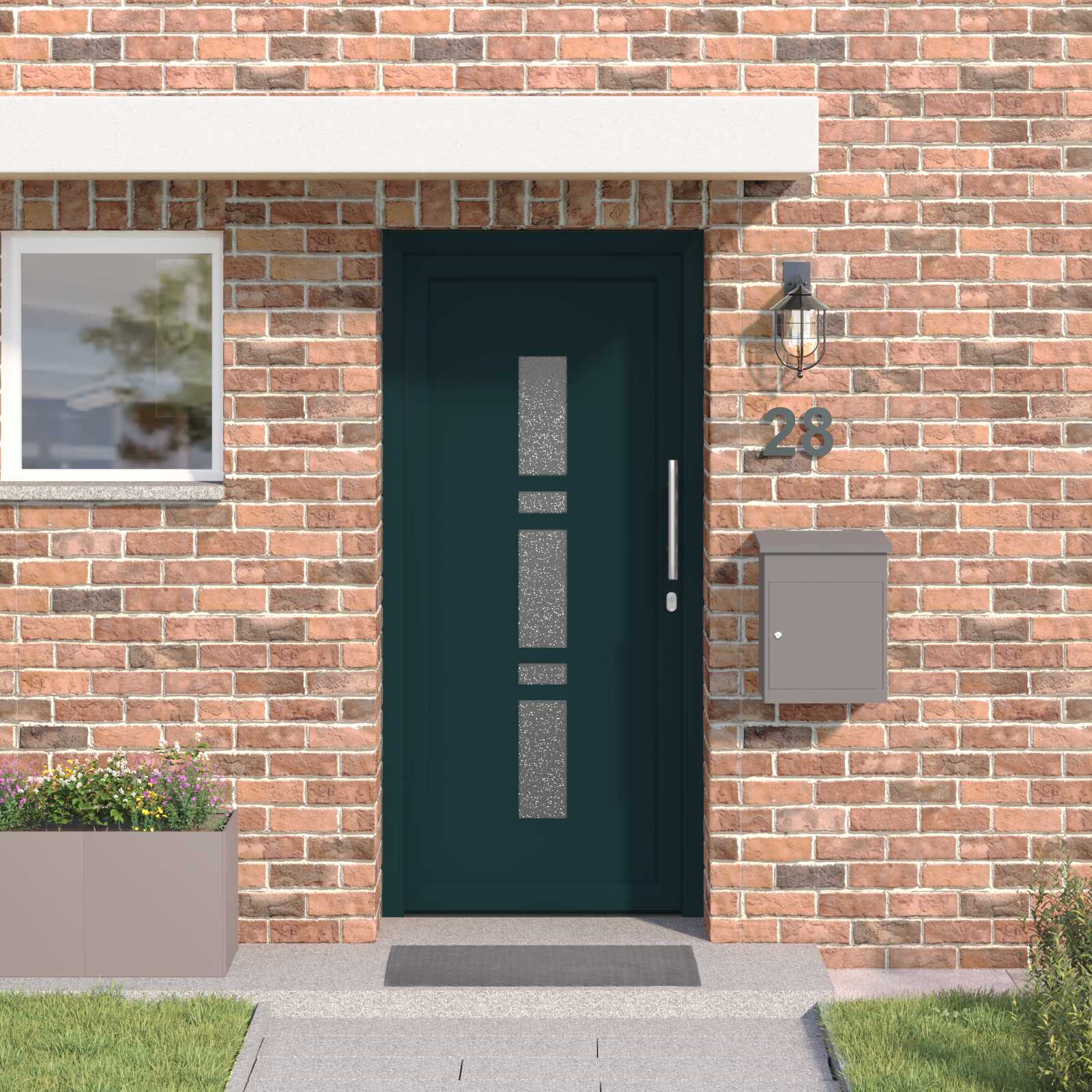 Voordeur Antracietkleurig 98 x 200 cm PVC