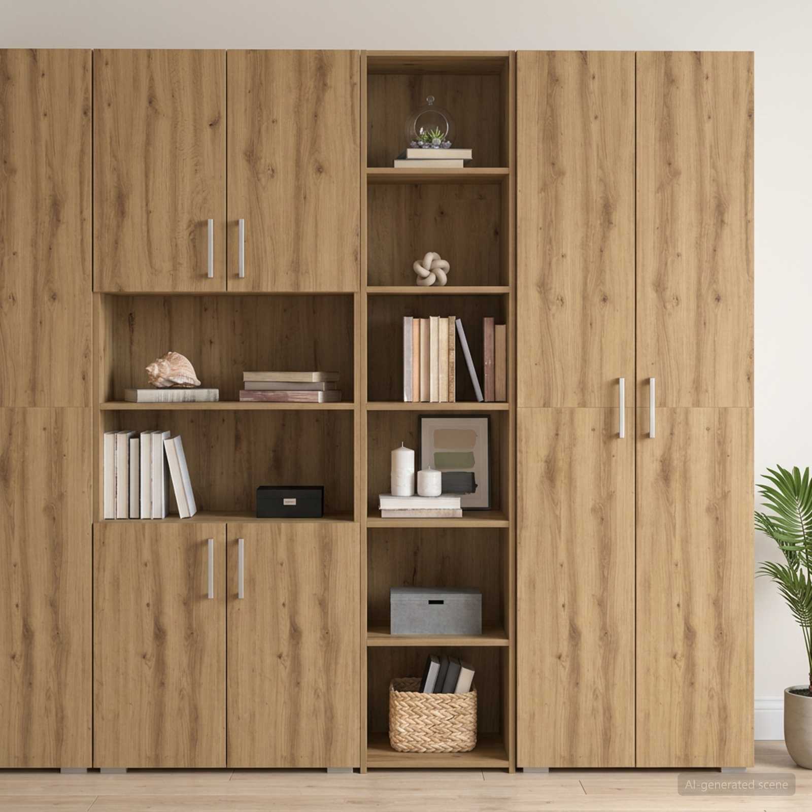 Dressoir Artisanaal eiken 40 x 41 x 185 cm Bewerkt hout