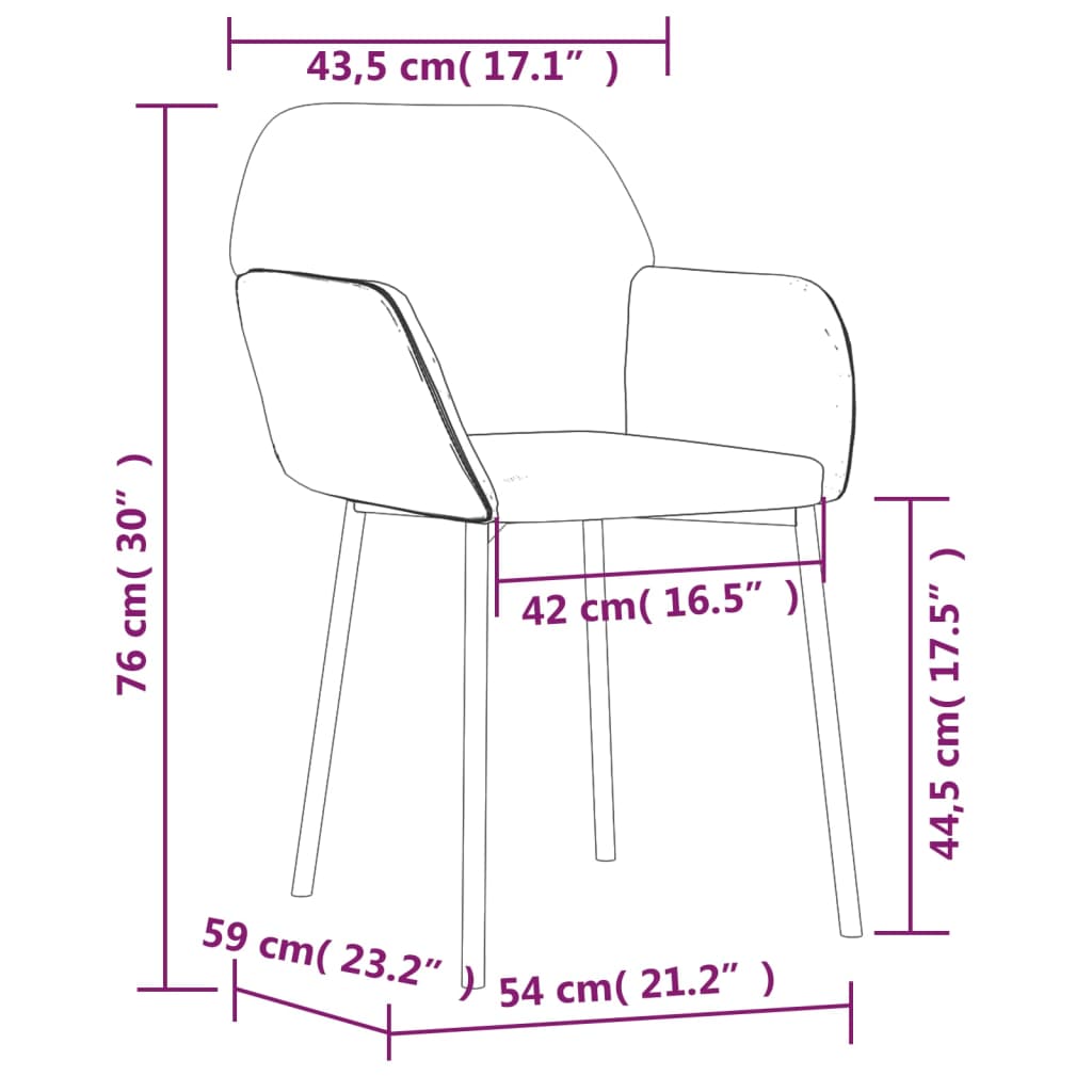 Eetkamerstoelen 2 st fluweel lichtgrijs – afbeelding 8