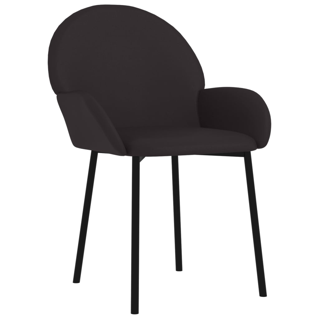 Eetkamerstoelen 2 st kunstleer zwart – afbeelding 3