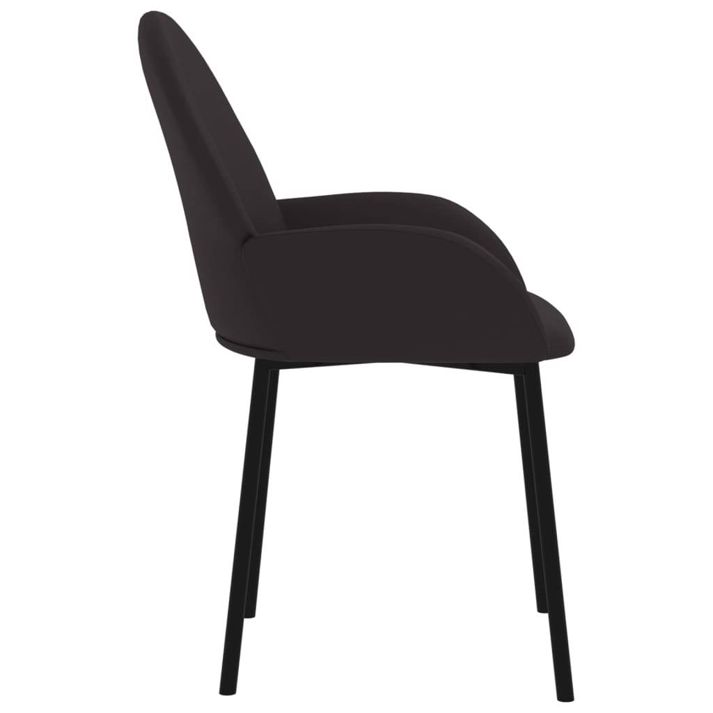 Eetkamerstoelen 2 st kunstleer zwart – afbeelding 5