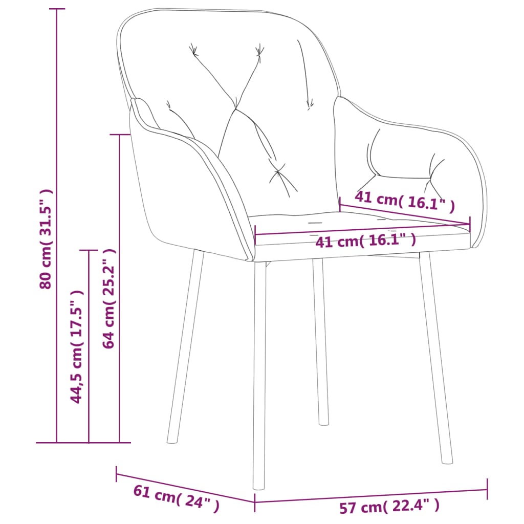 Eetkamerstoelen 2 st fluweel donkergrijs – afbeelding 9