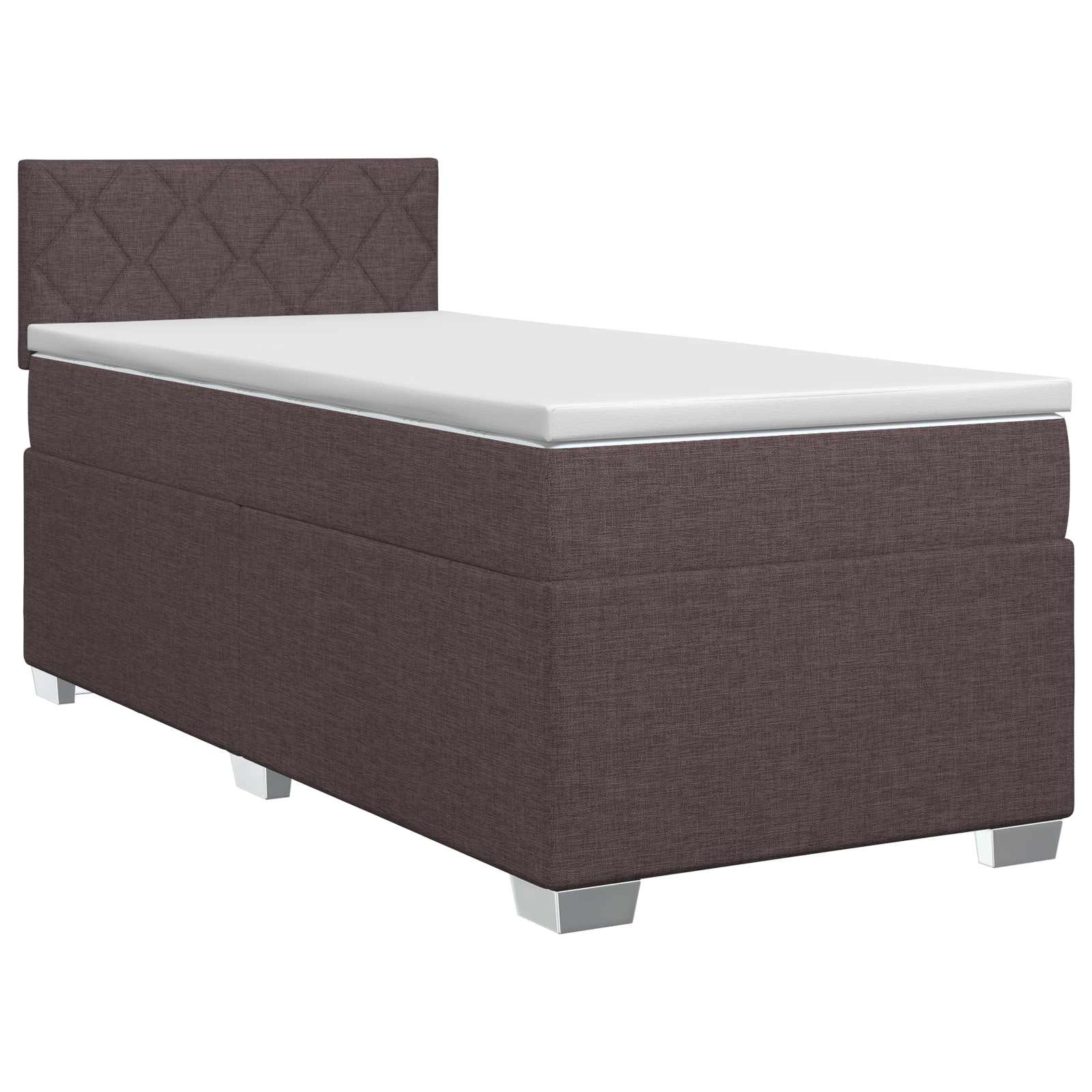 Boxspringbed met matras Donkerbruin 80 x 200 cm Stof – afbeelding 2