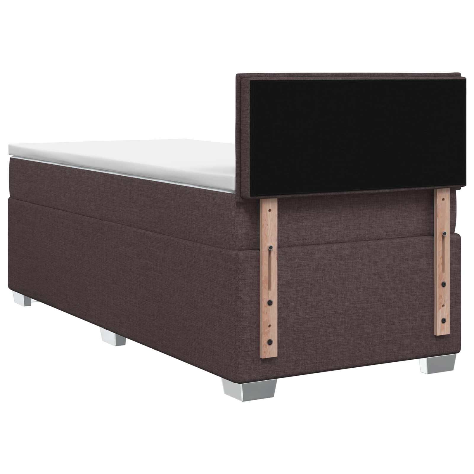 Boxspringbed met matras Donkerbruin 80 x 200 cm Stof – afbeelding 8