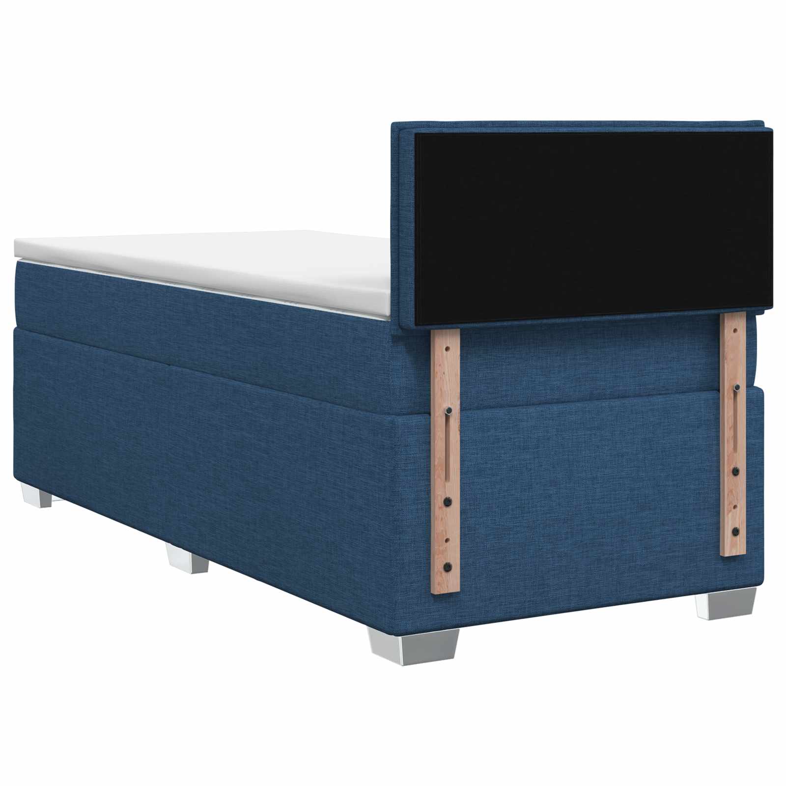 Boxspringbed met matras met hoofdeinde Blauw 90 x 190 cm Stof – afbeelding 8
