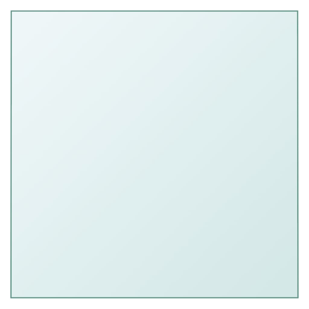 Tafelblad 40x40 cm gehard glas transparant