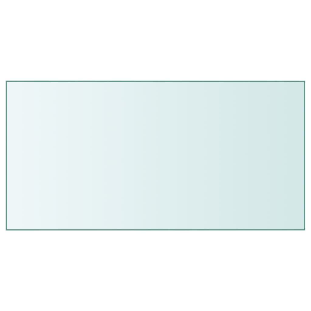 Tafelblad 50x100 cm gehard glas transparant