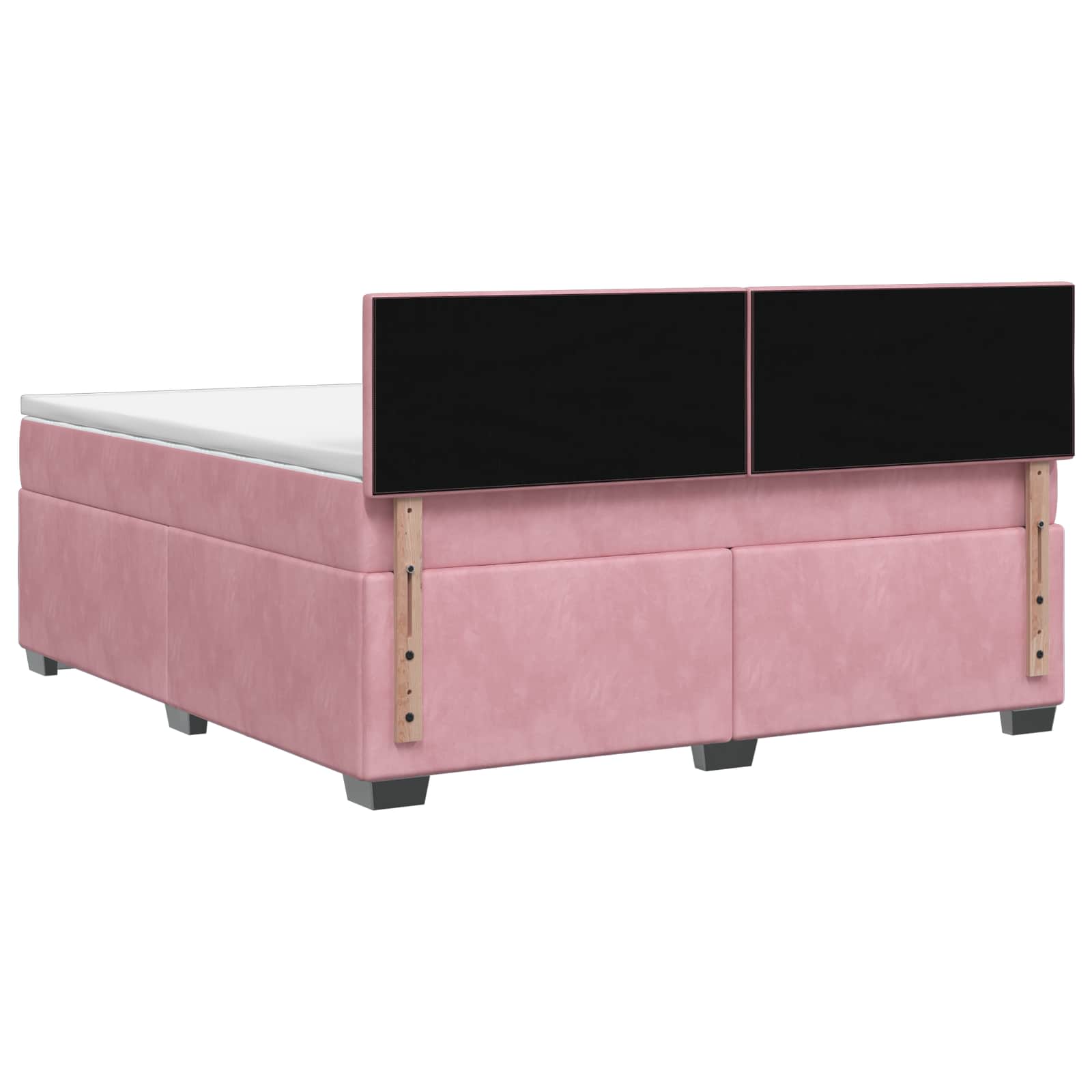 Boxspringbed met matras Roze 160 x 200 cm Fluweel – afbeelding 8