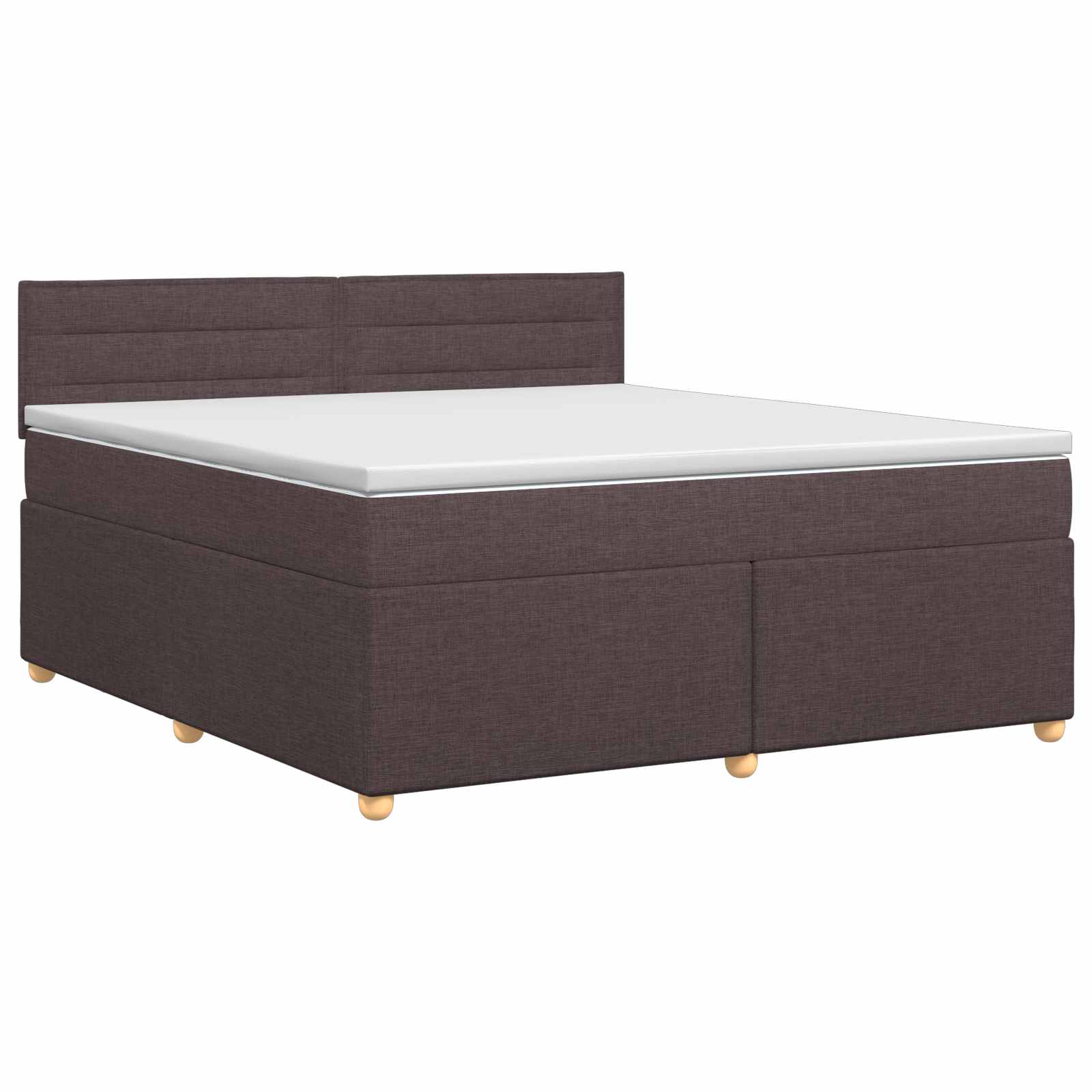 Boxspringbed met matras Donkerbruin 140 x 200 cm Stof – afbeelding 2