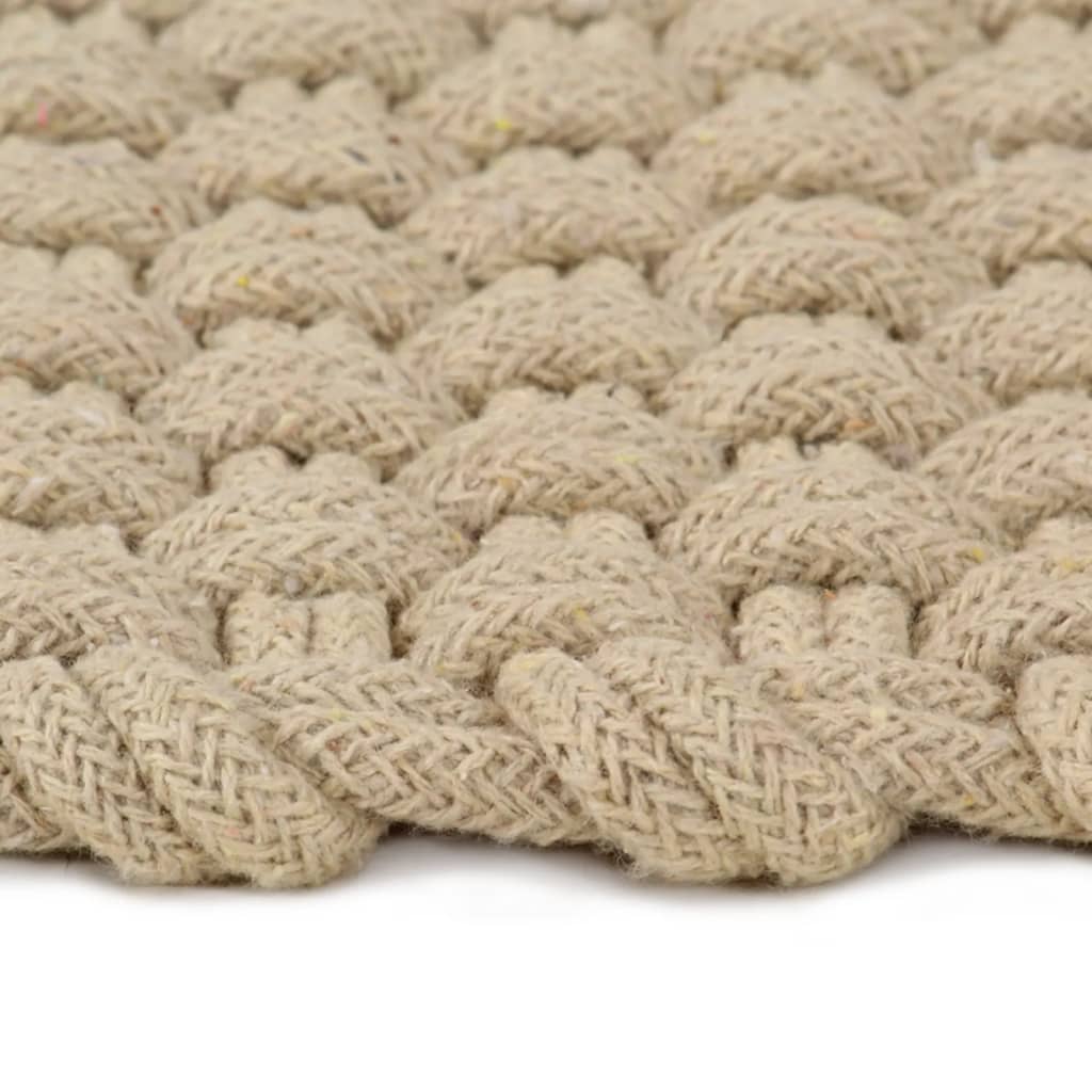 Vloerkleed rechthoekig 160x230 cm katoen naturel – afbeelding 3