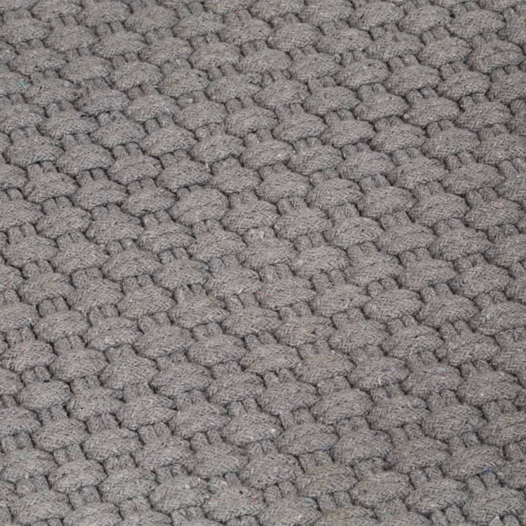 Vloerkleed rechthoekig 160x230 cm katoen grijs – afbeelding 5