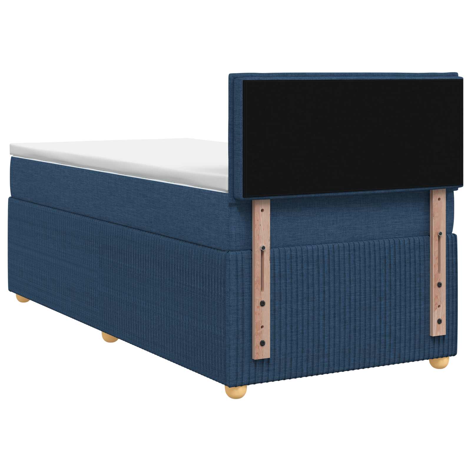 Boxspringbed met matras met hoofdeinde Blauw 90 x 200 cm Stof – afbeelding 8